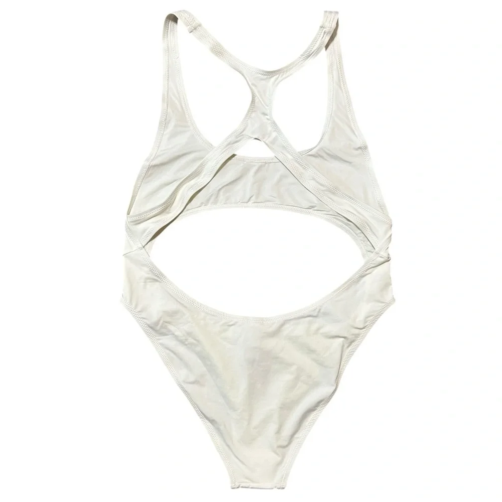 SKIMS White Cutout One-Piece Swimsuit
